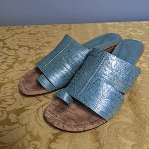 Donald J Pliner Aqua Wedge Sandals
(Original box)